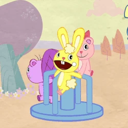 HTF characters on merry-go-round