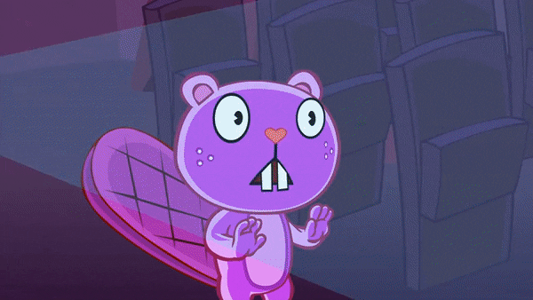 HTF purple beaver worried