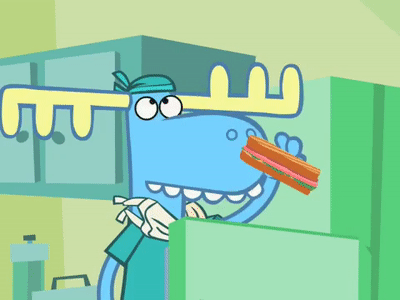 HTF moose eating bacon